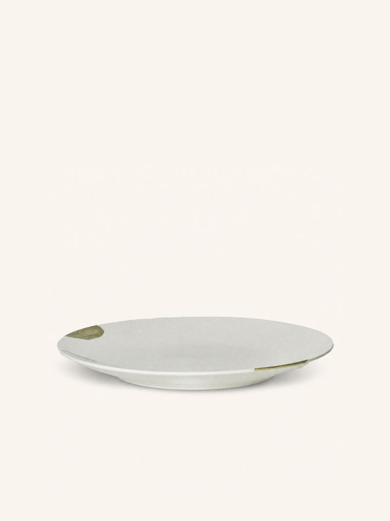 LABO - dinner plate - porcelain - DIA 27 x H 2,5 cm - green