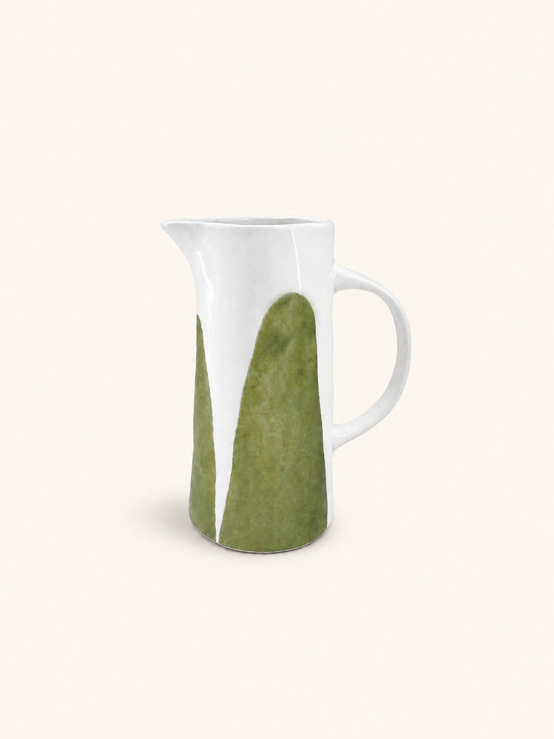 LABO - jug - porcelain - L 19 x W 12,5 x H 23,5 cm - green
