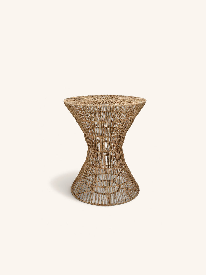SABLIER - side table - jute - DIA 38 x H 46 cm - natural