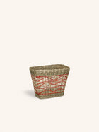 BADA - mand - zeegras - L 24 x W 15 x H 20 cm - rood