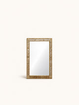 Beige – DOULI - specchio - iuta - L 76 x W 5 x H 56 cm - naturale