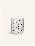 MIRILLA - Hocker - Steingut - DIA 33 x H 44 cm - Weiß