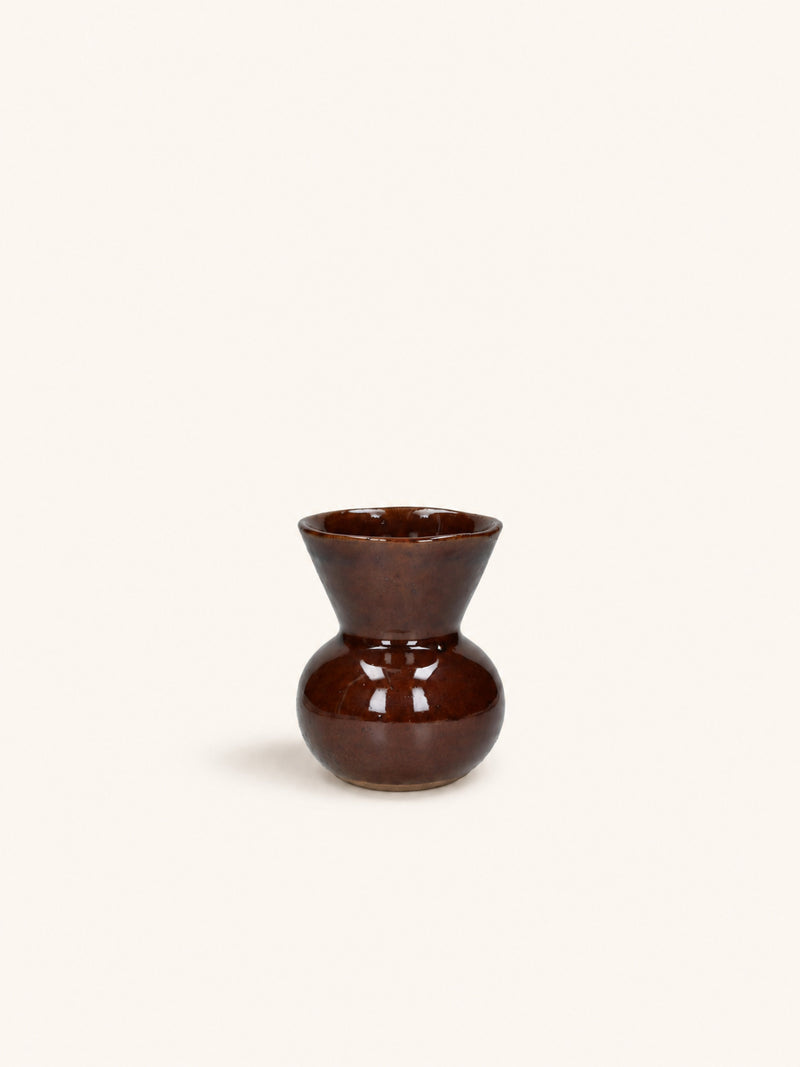 POPPY - vase - earthenware - DIA 10 x H 13 cm - brown