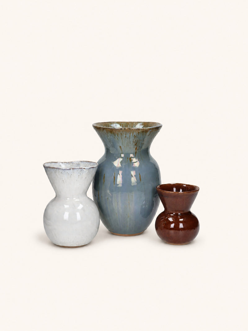POPPY - vase - earthenware - DIA 10 x H 13 cm - brown