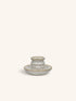 ILENA - bougeoir - terre cuite - DIA 15 x H 8,5 cm - blanc