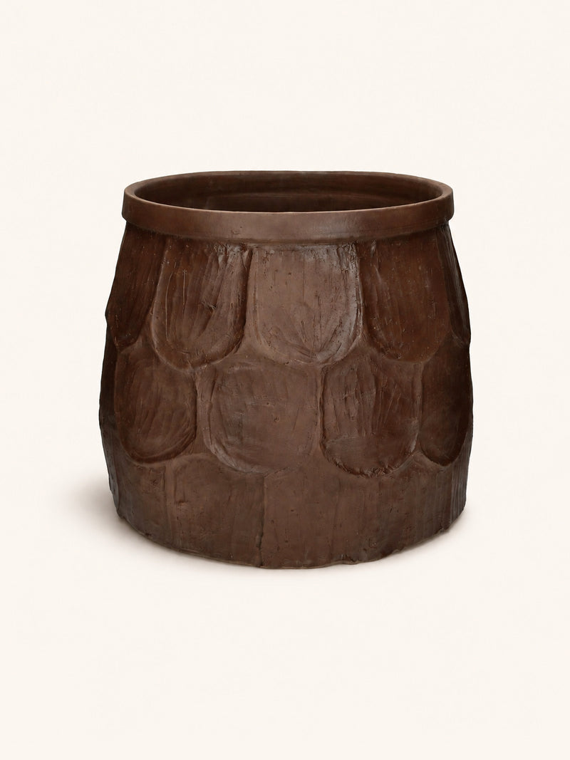 VESUVIUS - pot - terracotta - DIA 42 x H 34 cm - brown