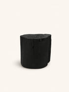 BURNT BLACK - coffee table - polyresin - DIA 59 x H 52 cm - black