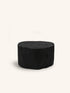 BURNT BLACK - coffee table - polyresin - DIA 81 x H 43 cm - black