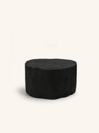 BURNT BLACK - coffee table - polyresin - DIA 81 x H 43 cm - black