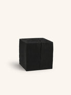 BURNT BLACK - Beistelltisch / Hocker - Polyresin - L 45 x W 45 x H 45 cm - schwarz