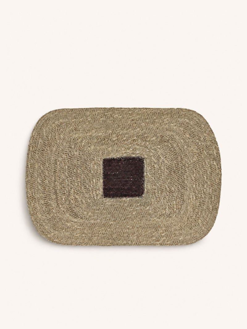 QUADRI - placemat - seagrass - L 50 x W 35 cm - chocolate