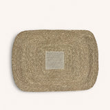 Beige – QUADRI - Platzset - Seegras - L 50 x W 35 cm - Haferflocken