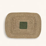Groen – QUADRI - Platzset - Seegras - L 50 x W 35 cm - Olivgrün