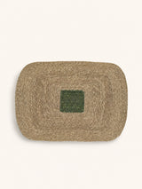 Groen – QUADRI - set de table - herbe marine - L 50 x W 35 cm - vert olive