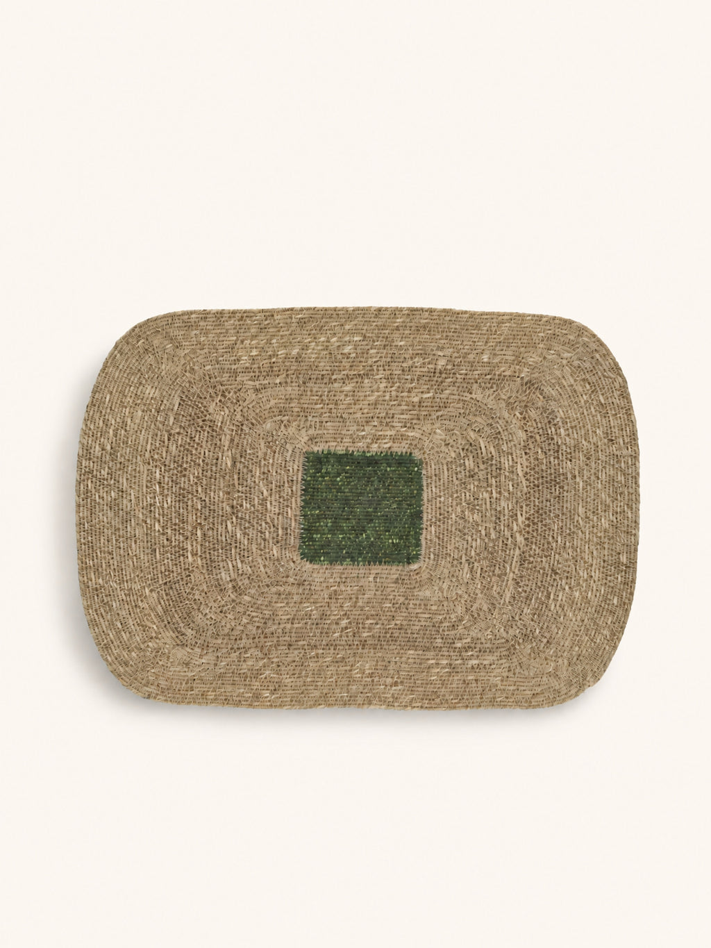 QUADRI - placemat - seagrass - L 50 x W 35 cm - olive green