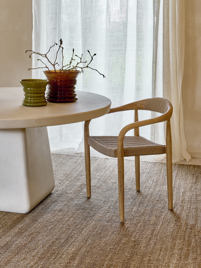 MAKURA - table - fibre cement - DIA 150 x H 76 cm - off-white