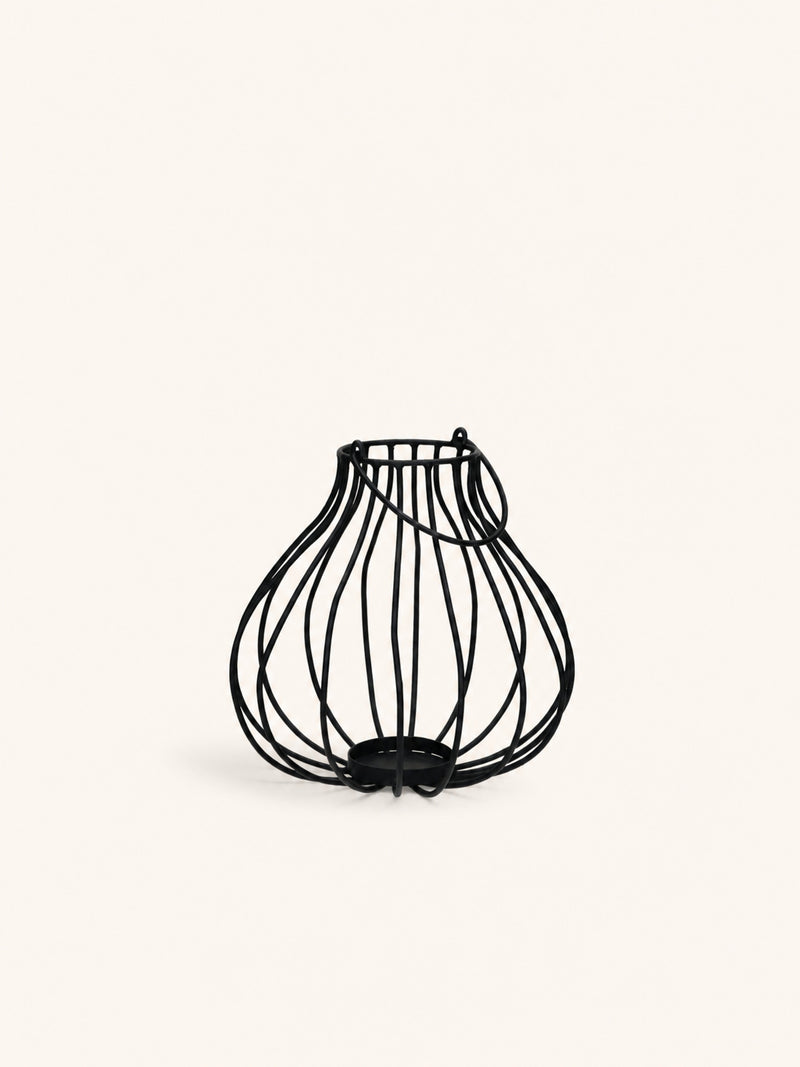 WIRED - lantern - metal - DIA 24 x H 23 cm - black