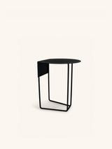 Zwart – TILT - tavolino - metallo - DIA 40 x H 48 cm - nero
