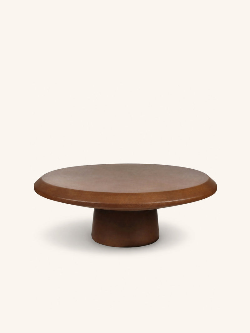 CARVA - salontafel - vezelcement - DIA 110 x H 35 cm - brique