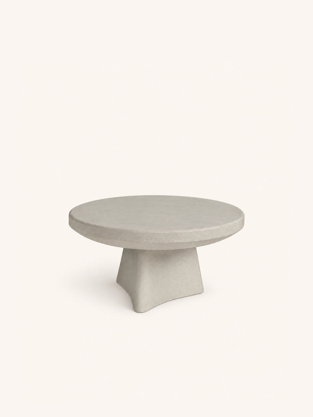 MAKURA - Couchtisch - Faserzement - DIA 80 x H 40 cm - Cremeweiß