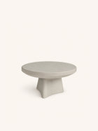 MAKURA - Couchtisch - Faserzement - DIA 80 x H 40 cm - Cremeweiß