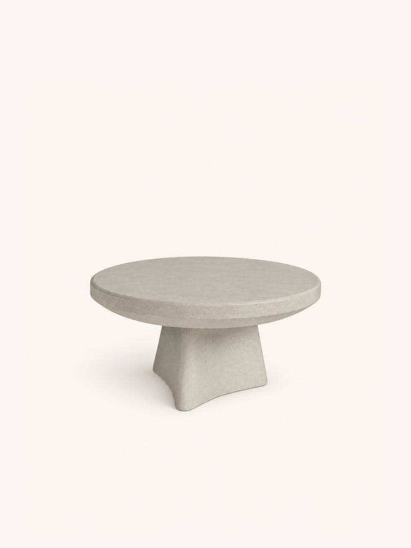 MAKURA - salontafel - vezelcement - DIA 80 x H 40 cm - gebroken wit