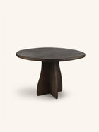 MESA - table - oak - DIA 120 x H 76 cm - dark brown