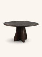 MESA - table - oak - DIA 150 x H 76 cm - dark brown