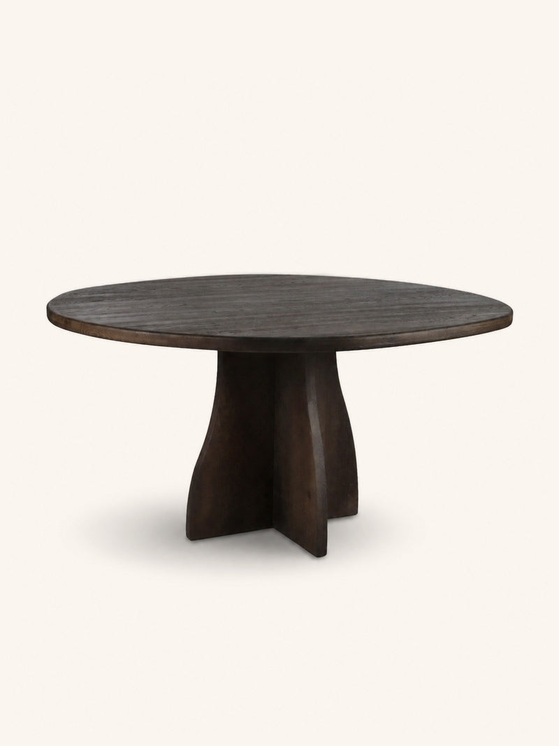 MESA - table - oak - DIA 150 x H 76 cm - dark brown