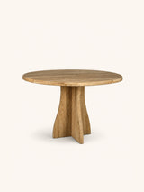 Beige – MESA - tavolo - rovere - DIA 120 x H 76 cm - naturale