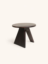 Bruin – OBLO - tavolino - legno di acacia - DIA 55 x H 46 cm - noce