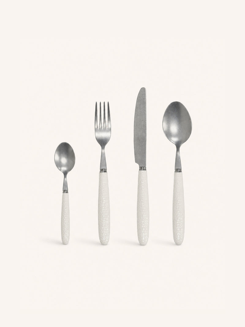 CEZANNE - set/16 cutlery set 18/0 - stainless steel - off-white
