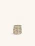 NERIDA - candle holder - stoneware - DIA 11 x H 11 cm - beige