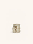 NERIDA - candle holder - stoneware - DIA 11 x H 11 cm - beige