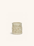 NERIDA - candle holder - stoneware - DIA 15,8 x H 16 cm - beige