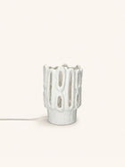 CADIZ - table lamp - stoneware - DIA 26,5 x H 35,5 cm - white