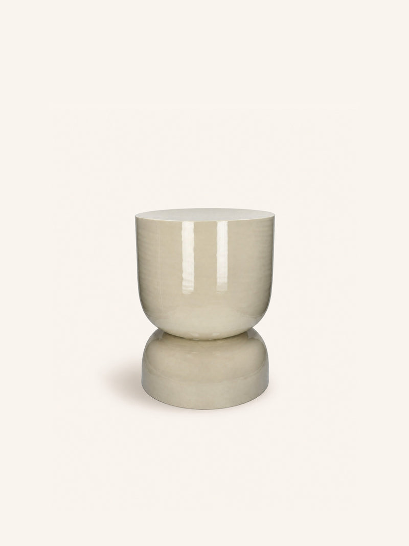 MIMEA - sgabello - alluminio - DIA 36 x H 46 cm - avorio