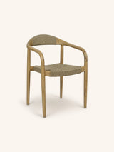 Beige – MIRA - silla - madera de acacia - L 51,6 x W 57 x H 76 cm - natural