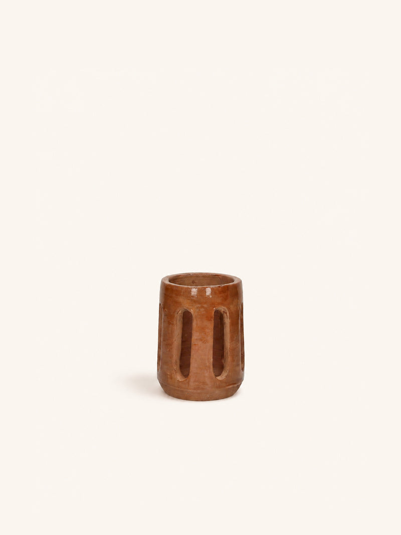 OPIA - lantern - terracotta - DIA 11 x H 14 cm - terracotta