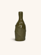 SABI - Vase / Kerzenhalter - Aluminium - DIA 9,5 x H 21,5 cm - Olivgrün