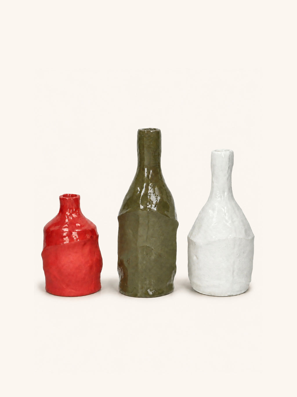SABI - vaas / kandelaar - aluminium - DIA 10 x H 18,5 cm - wit