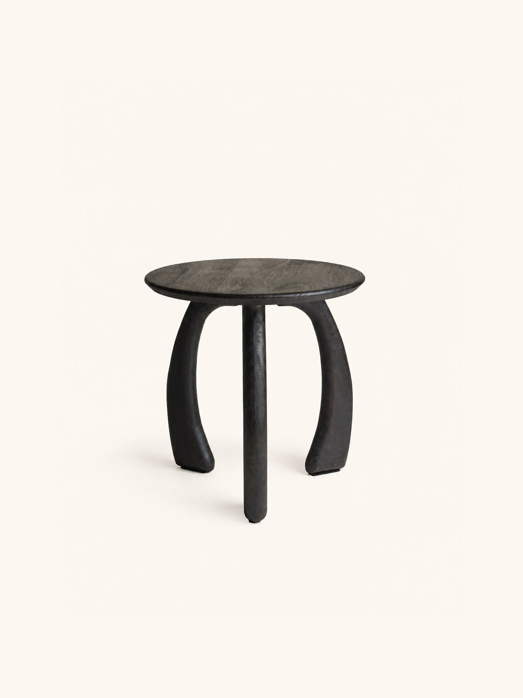 TALO - side table - mango wood - DIA 50 x H 50 cm - dark brown