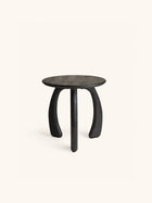 TALO - side table - mango wood - DIA 50 x H 50 cm - dark brown