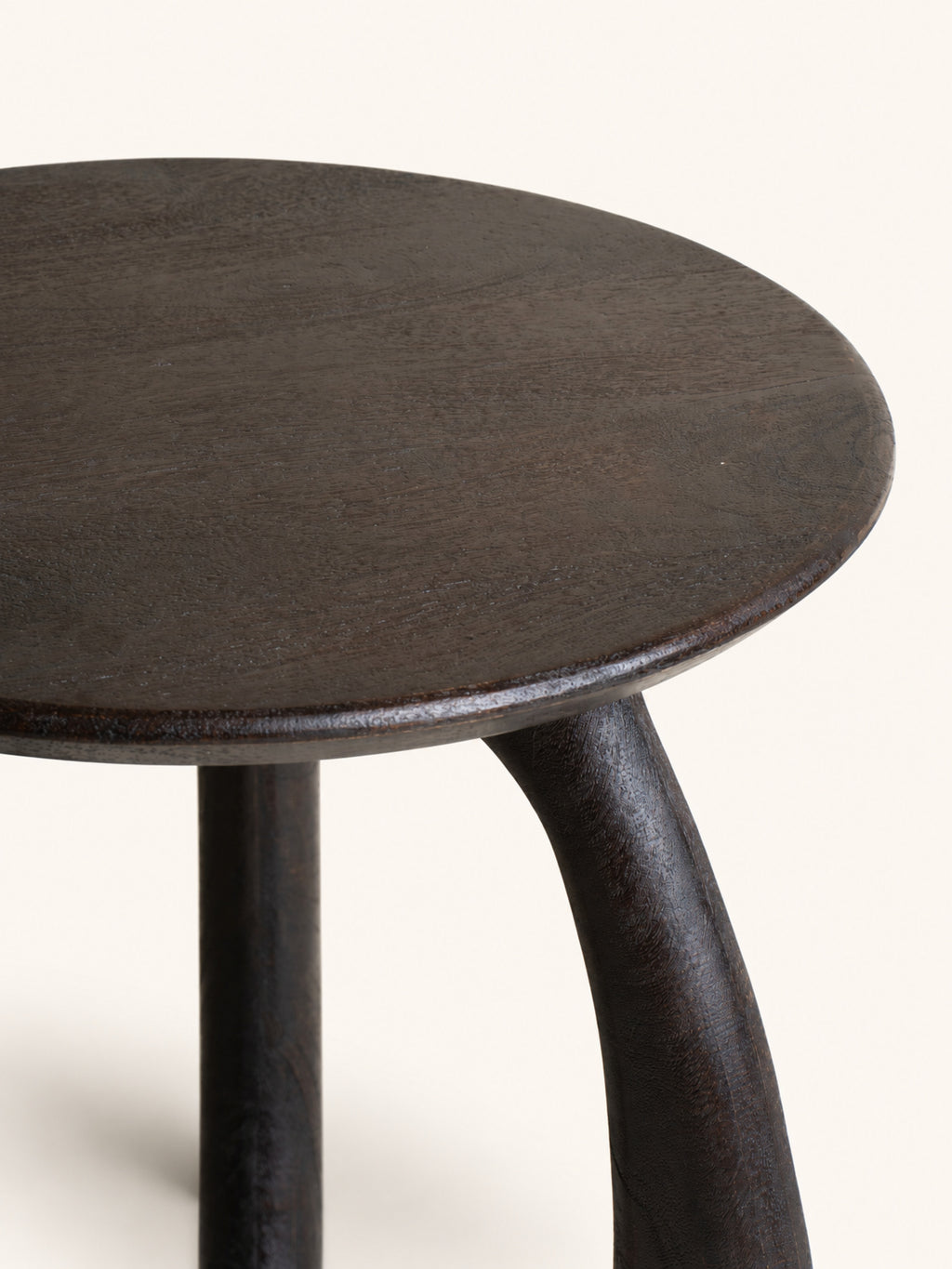 TALO - side table - mango wood - DIA 50 x H 50 cm - dark brown