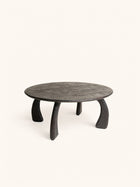 TALO - coffee table - mango wood - L 100 x W 80 x H 40 cm - dark brown