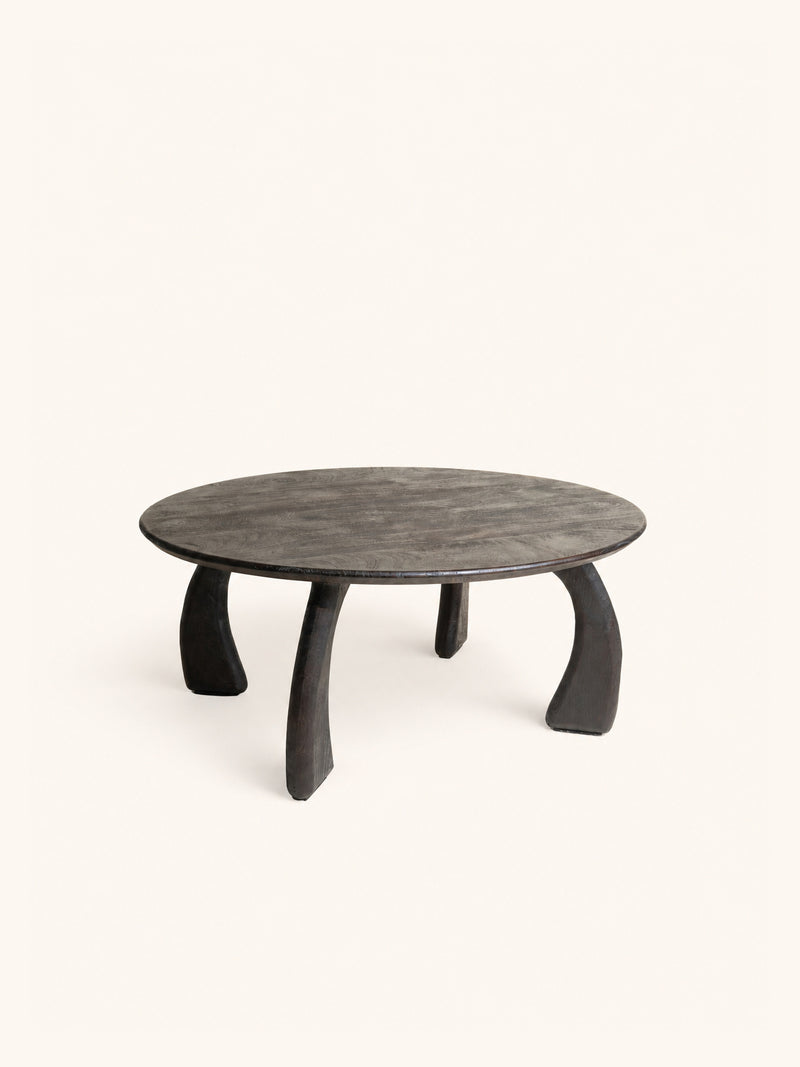 TALO - coffee table - mango wood - L 100 x W 80 x H 40 cm - dark brown