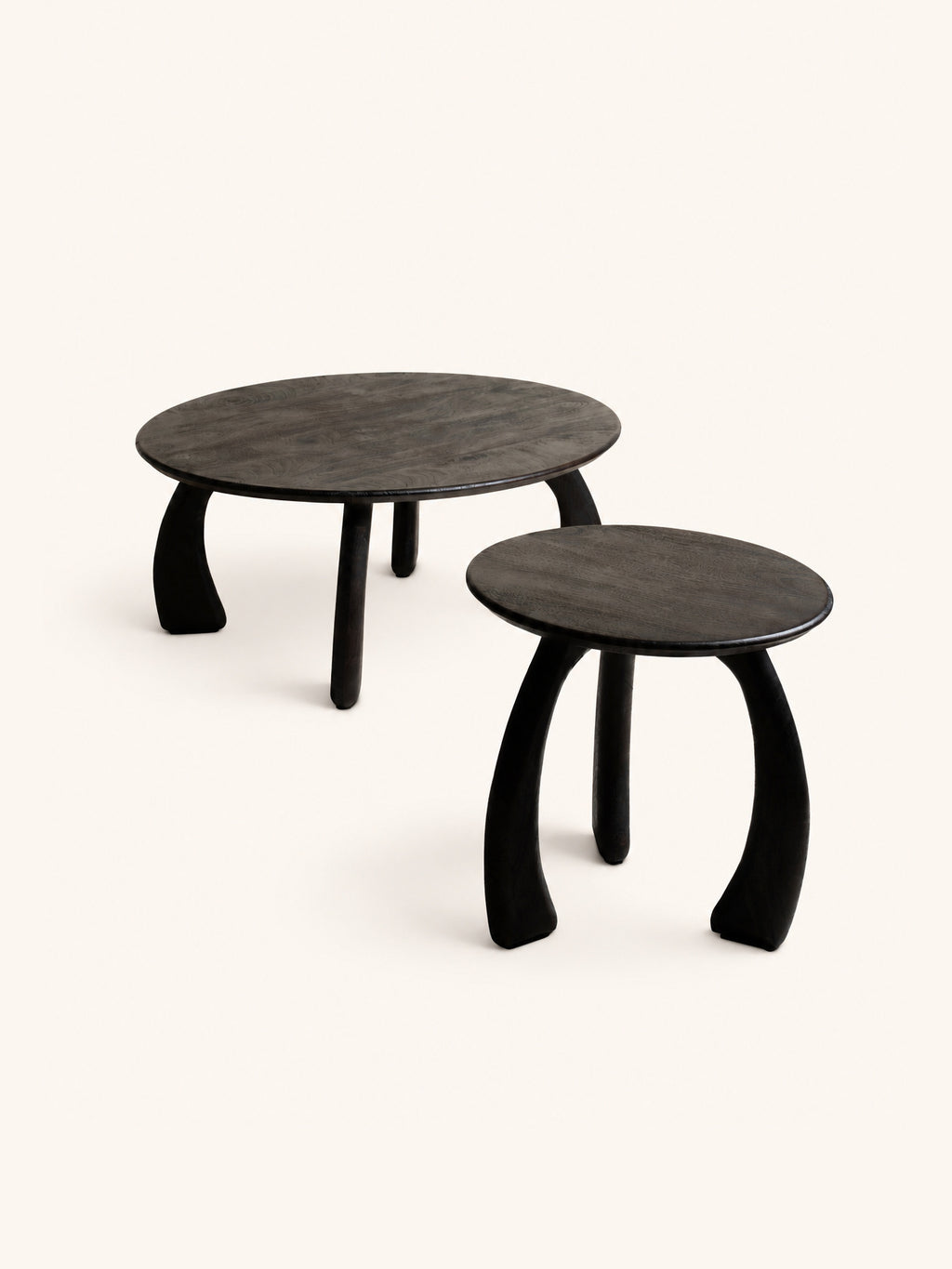 TALO - coffee table - mango wood - L 100 x W 80 x H 40 cm - dark brown
