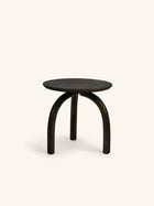 TRILO - mesa auxiliar - madera de mango - DIA 55 x H 50 cm - marrón oscuro