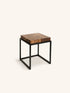 ESTAMPILLA - mesa de centro - madera recuperada - L 45 x W 45 x H 46 cm - marrón