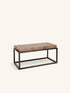 ESTAMPILLA - mesa de centro - madera recuperada - L 78 x W 38 x H 36 cm - marrón